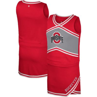 COLOSSEUM Girls Youth Colosseum Scarlet Ohio State Buckeyes Cheerleader Top & Skirt Set 