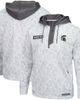 COLOSSEUM Men's Colosseum Arctic Camo Michigan State Spartans OHT Military Appreciation Quarter-Zip Hoodie  - 1