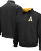 COLOSSEUM Men's Colosseum Black Appalachian State Mountaineers Tortugas Logo Quarter-Zip Pullover Jacket  - 1