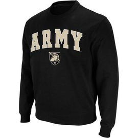COLOSSEUM Men's Colosseum Black Army Black Knights Arch & Logo Crew Neck Sweatshirt 