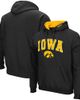 COLOSSEUM Men's Colosseum Black Iowa Hawkeyes Arch & Logo 3.0 Pullover Hoodie  - 1