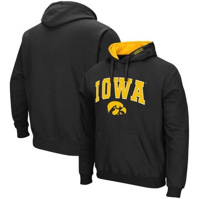 COLOSSEUM Men's Colosseum Black Iowa Hawkeyes Arch & Logo 3.0 Pullover Hoodie 