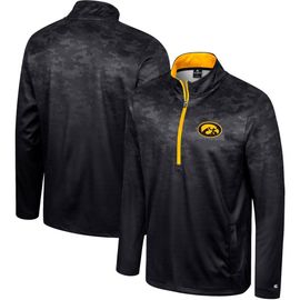 COLOSSEUM Men's Colosseum Black Iowa Hawkeyes The Machine Half-Zip Jacket 