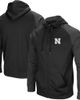 COLOSSEUM Men's Colosseum Black Nebraska Huskers Big & Tall Blackout Raglan Full-Zip Hoodie  - 1