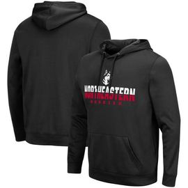 COLOSSEUM Men's Colosseum Black Northeastern Huskies Lantern Pullover Hoodie 