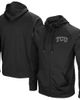 COLOSSEUM Men's Colosseum Black TCU Horned Frogs Blackout 3.0 Tonal Raglan Full-Zip Hoodie  - 1