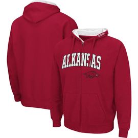 COLOSSEUM Men's Colosseum Cardinal Arkansas Razorbacks Arch & Logo 3.0 Full-Zip Hoodie 