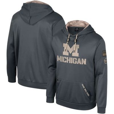 COLOSSEUM Men's Colosseum Charcoal Michigan Wolverines OHT Military Appreciation Pullover Hoodie 
