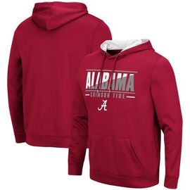 COLOSSEUM Men's Colosseum Crimson Alabama Crimson Tide Slash Stack 2.0 Pullover Hoodie 