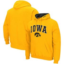 COLOSSEUM Men's Colosseum Gold Iowa Hawkeyes Arch & Logo 3.0 Pullover Hoodie 