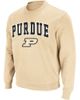 COLOSSEUM Men's Colosseum Gold Purdue Boilermakers Arch & Logo Crew Neck Sweatshirt - 2