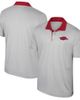 COLOSSEUM Men's Colosseum Gray Arkansas Razorbacks Big & Tall Tuck Striped Polo  - 1