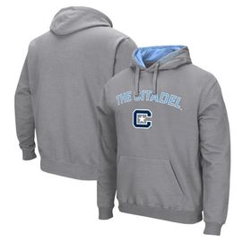 COLOSSEUM Men's Colosseum Gray Citadel Bulldogs Arch & Logo Pullover Hoodie 