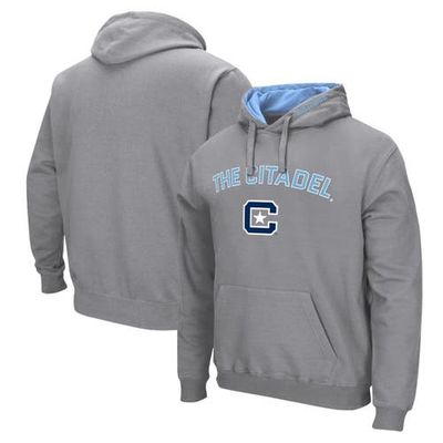 COLOSSEUM Men's Colosseum Gray Citadel Bulldogs Arch & Logo Pullover Hoodie 