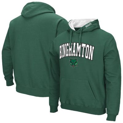 COLOSSEUM Men's Colosseum Green Binghamton Bearcats Arch & Logo 3.0 Pullover Hoodie 