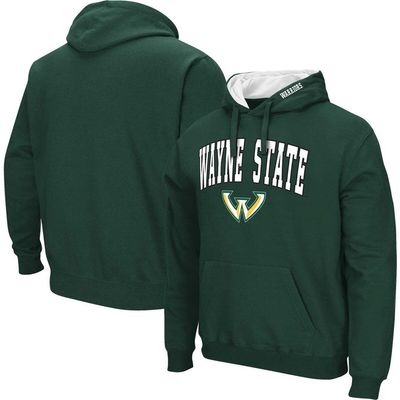 COLOSSEUM Men's Colosseum Green Wayne State Warriors Arch & Logo 3.0 Pullover Hoodie 