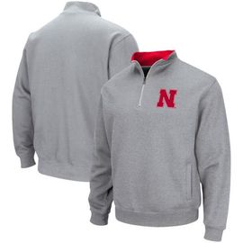 COLOSSEUM Men's Colosseum Heathered Gray Nebraska Huskers Tortugas Team Logo Quarter-Zip Jacket
