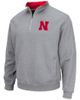 COLOSSEUM Men's Colosseum Heathered Gray Nebraska Huskers Tortugas Team Logo Quarter-Zip Jacket - 2