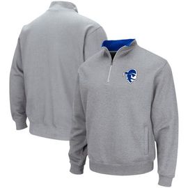 COLOSSEUM Men's Colosseum Heathered Gray Seton Hall Pirates Tortugas Team Logo Quarter-Zip Jacket