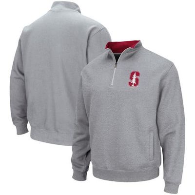 COLOSSEUM Men's Colosseum Heathered Gray Stanford Cardinal Tortugas Team Logo Quarter-Zip Jacket
