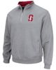 COLOSSEUM Men's Colosseum Heathered Gray Stanford Cardinal Tortugas Team Logo Quarter-Zip Jacket - 2