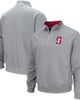 COLOSSEUM Men's Colosseum Heathered Gray Stanford Cardinal Tortugas Team Logo Quarter-Zip Jacket - 5
