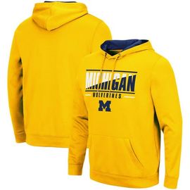 COLOSSEUM Men's Colosseum Maize Michigan Wolverines Slash Stack 2.0 Pullover Hoodie 