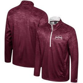 COLOSSEUM Men's Colosseum Maroon Mississippi State Bulldogs The Machine Half-Zip Jacket 