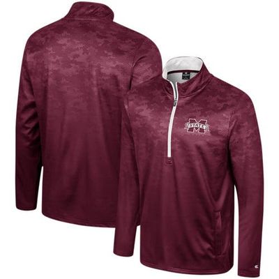 COLOSSEUM Men's Colosseum Maroon Mississippi State Bulldogs The Machine Half-Zip Jacket 