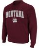 COLOSSEUM Men's Colosseum Maroon Montana Grizzlies Arch & Logo Crew Neck Sweatshirt  - 1