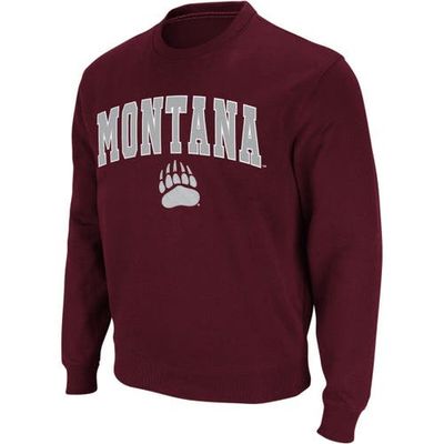 COLOSSEUM Men's Colosseum Maroon Montana Grizzlies Arch & Logo Crew Neck Sweatshirt 