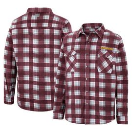 COLOSSEUM Men's Colosseum Maroon/White Loyola Chicago Ramblers Ellis Plaid Full-Snap Shirt Jacket 