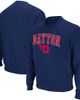 COLOSSEUM Men's Colosseum Navy Dayton Flyers Arch & Logo Tackle Twill Pullover Sweatshirt  - 1