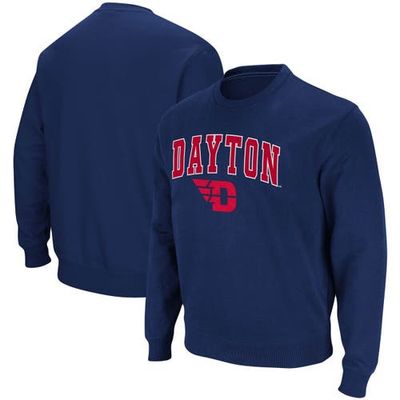 COLOSSEUM Men's Colosseum Navy Dayton Flyers Arch & Logo Tackle Twill Pullover Sweatshirt 