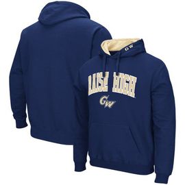 COLOSSEUM Men's Colosseum Navy George Washington University Arch and Logo Pullover Hoodie 