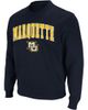 COLOSSEUM Men's Colosseum Navy Marquette Golden Eagles Arch & Logo Crew Neck Sweatshirt  - 1