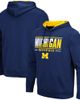 COLOSSEUM Men's Colosseum Navy Michigan Wolverines Slash Stack 2.0 Pullover Hoodie  - 1