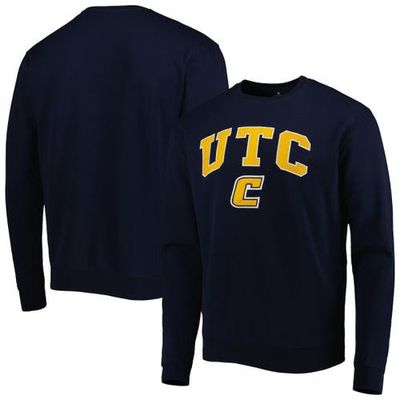 COLOSSEUM Men's Colosseum Navy Tennessee Chattanooga Mocs Arch Over Logo Pullover Sweatshirt 