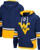COLOSSEUM Men's Colosseum Navy West Virginia Mountaineers Lace Up 3.0 Pullover Hoodie  - 1