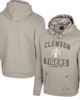 COLOSSEUM Men's Colosseum Oatmeal Clemson Tigers Big & Tall Operation Hat Trick Battalion Hoodie Sweatshirt  - 1