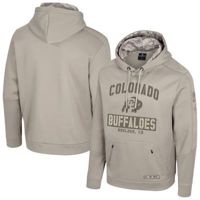 COLOSSEUM Men's Colosseum Oatmeal Colorado Buffaloes Big & Tall Operation Hat Trick Battalion Hoodie Sweatshirt 