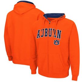 COLOSSEUM Men's Colosseum Orange Auburn Tigers Arch & Logo 3.0 Full-Zip Hoodie 