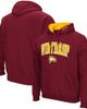 COLOSSEUM Men's Colosseum Red Winthrop Eagles Arch and Logo Pullover Hoodie  - 1