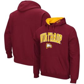 COLOSSEUM Men's Colosseum Red Winthrop Eagles Arch and Logo Pullover Hoodie 