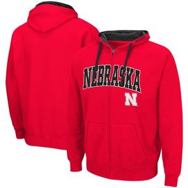 COLOSSEUM Men's Colosseum Scarlet Nebraska Huskers Big & Tall Full-Zip Hoodie 