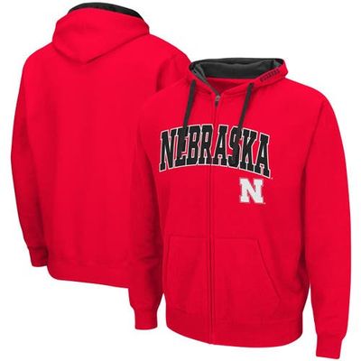 COLOSSEUM Men's Colosseum Scarlet Nebraska Huskers Big & Tall Full-Zip Hoodie 
