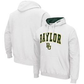 COLOSSEUM Men's Colosseum White Baylor Bears Arch & Logo 3.0 Pullover Hoodie 