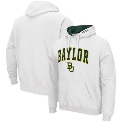 COLOSSEUM Men's Colosseum White Baylor Bears Arch & Logo 3.0 Pullover Hoodie 