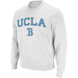 COLOSSEUM Men's Colosseum White UCLA Bruins Arch & Logo Crew Neck Sweatshirt 