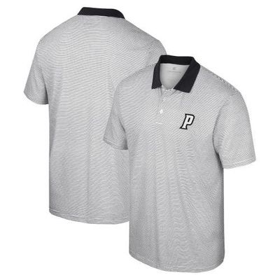 COLOSSEUM Men's Colosseum White/Black Providence Friars Print Stripe Polo 